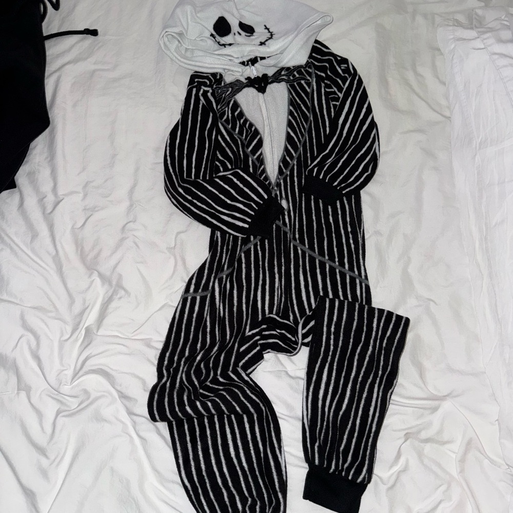 Disney Black and White Striped Nightmare Before Christmas Onesie